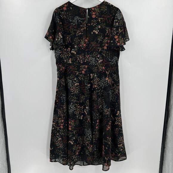 Modcloth Black Floral Midi Dress - Picture 5 of 11